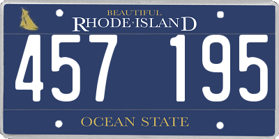 RI license plate 457195
