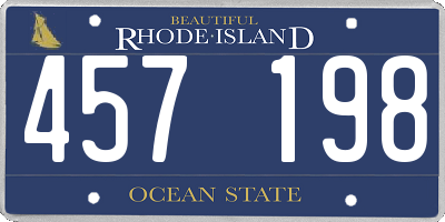 RI license plate 457198