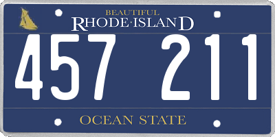RI license plate 457211