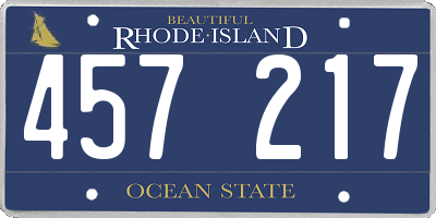 RI license plate 457217