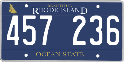 RI license plate 457236