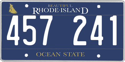 RI license plate 457241