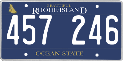 RI license plate 457246