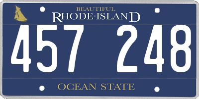 RI license plate 457248