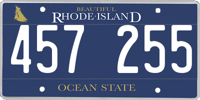 RI license plate 457255