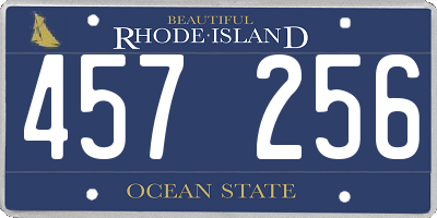 RI license plate 457256