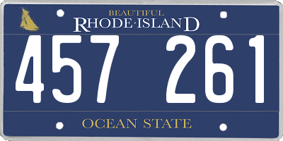RI license plate 457261