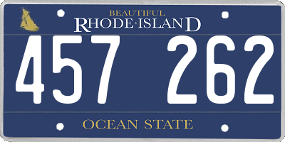 RI license plate 457262