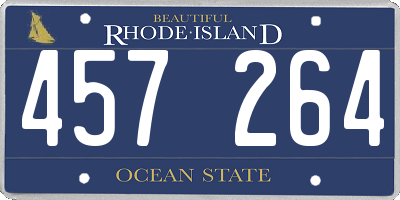 RI license plate 457264
