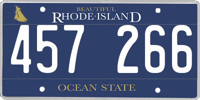 RI license plate 457266