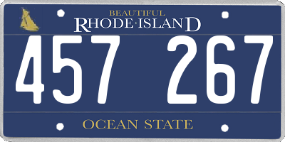 RI license plate 457267