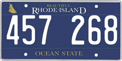 RI license plate 457268