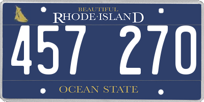 RI license plate 457270