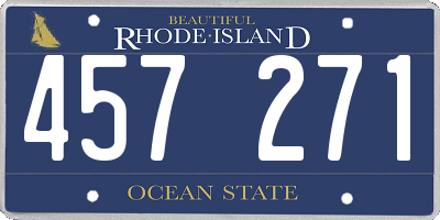RI license plate 457271