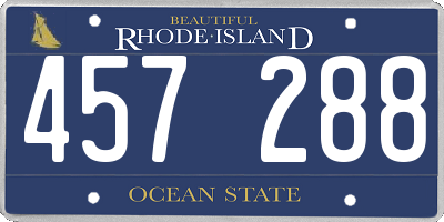 RI license plate 457288