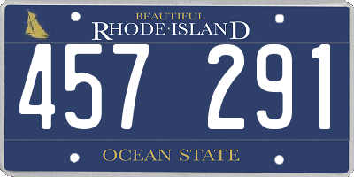 RI license plate 457291