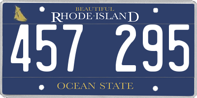 RI license plate 457295