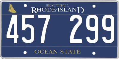 RI license plate 457299