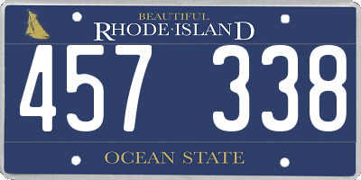 RI license plate 457338