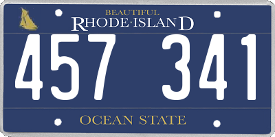 RI license plate 457341