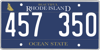 RI license plate 457350