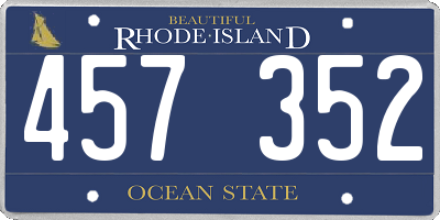 RI license plate 457352