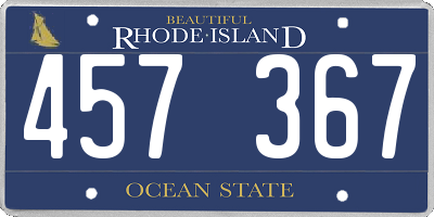 RI license plate 457367