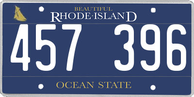 RI license plate 457396
