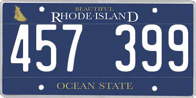 RI license plate 457399