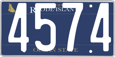 RI license plate 4574