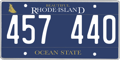 RI license plate 457440