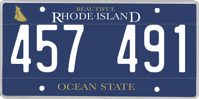RI license plate 457491