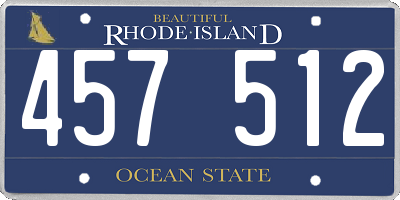 RI license plate 457512