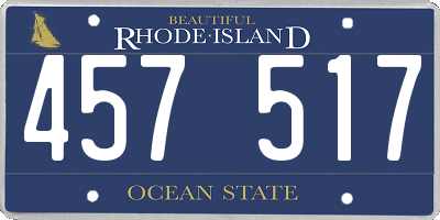 RI license plate 457517