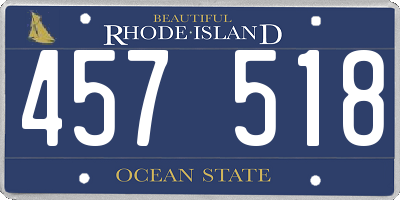 RI license plate 457518