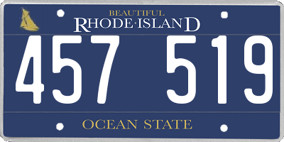 RI license plate 457519