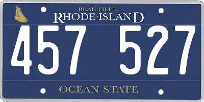 RI license plate 457527