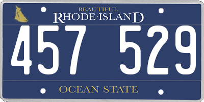 RI license plate 457529