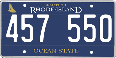 RI license plate 457550