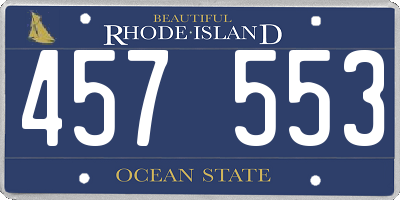 RI license plate 457553