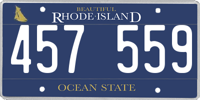 RI license plate 457559