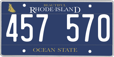 RI license plate 457570
