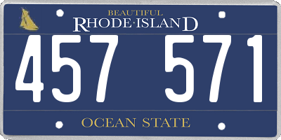 RI license plate 457571