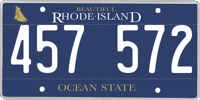 RI license plate 457572