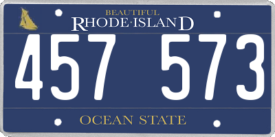 RI license plate 457573