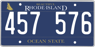 RI license plate 457576