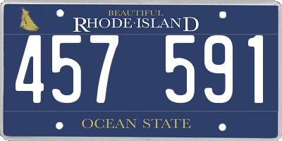RI license plate 457591