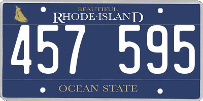 RI license plate 457595