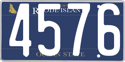 RI license plate 4576