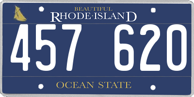 RI license plate 457620